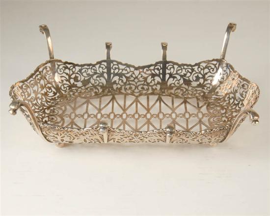 Appraisal: An English Sterling Basket with London marks for and maker's