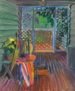 Appraisal: Joseph Benjamin O'Sickey American b Maine Porch Oil on canvas