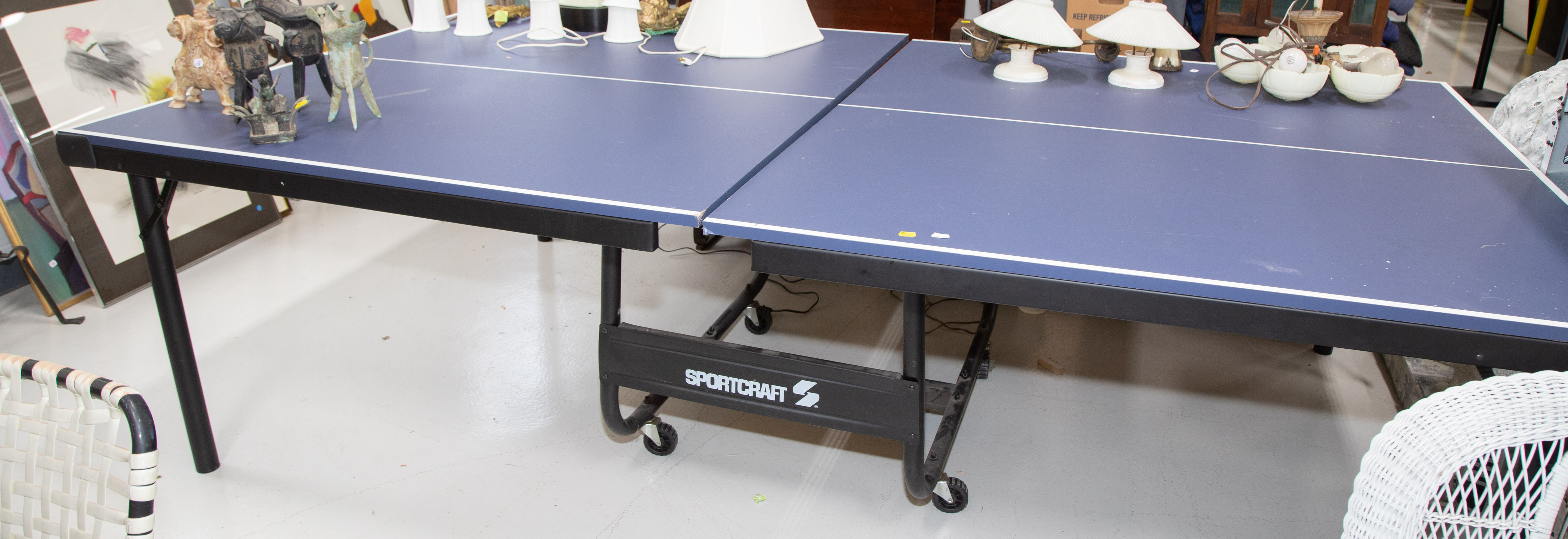 Appraisal: SPORTCRAFT PING PONG TABLE Modern with a net and other