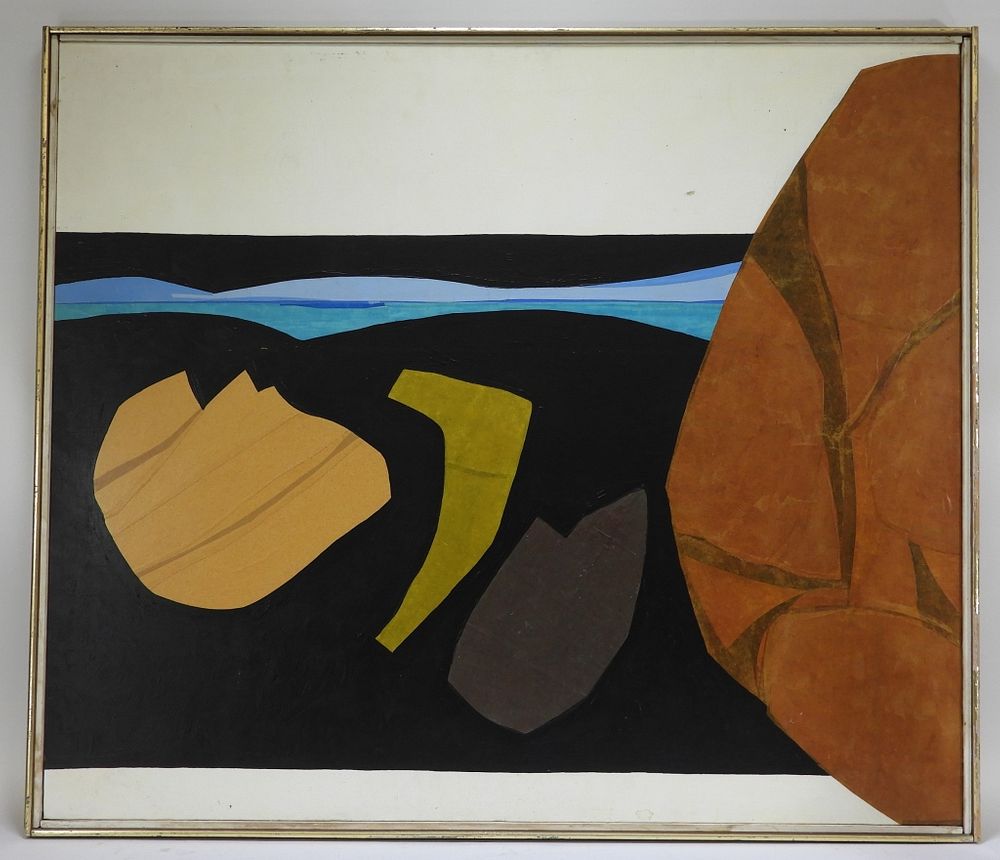 Appraisal: Roger Martin Modernist Seashore Painting Massachussetts - Modernist abstract rendition