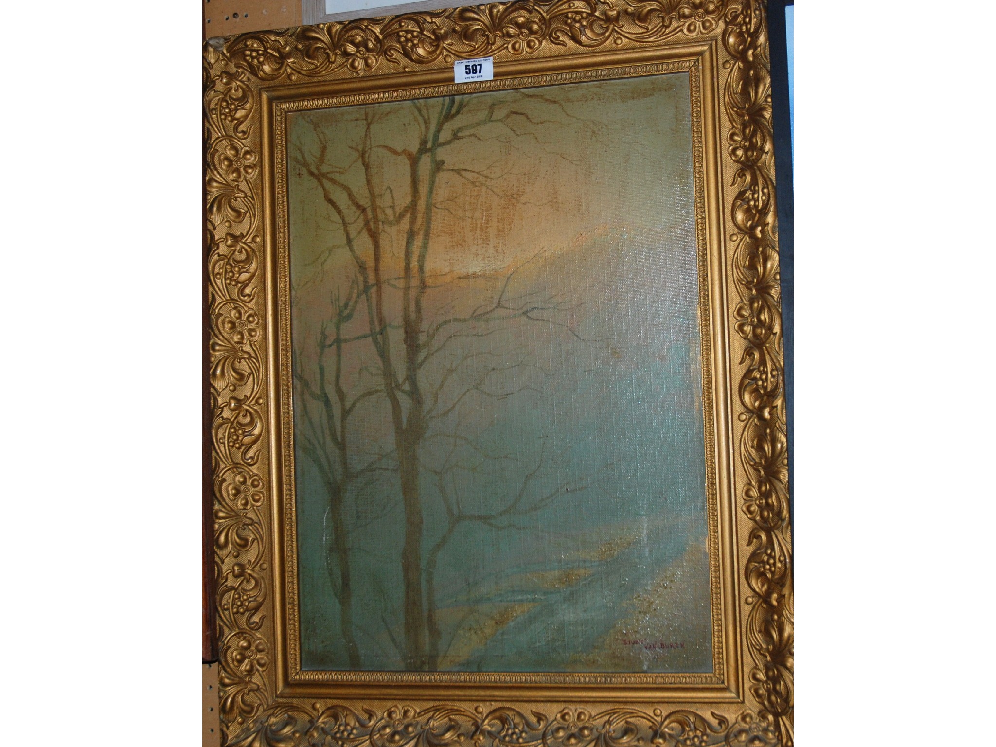 Appraisal: Signed STUDIO VAN BUREN Twilight mist oil on board