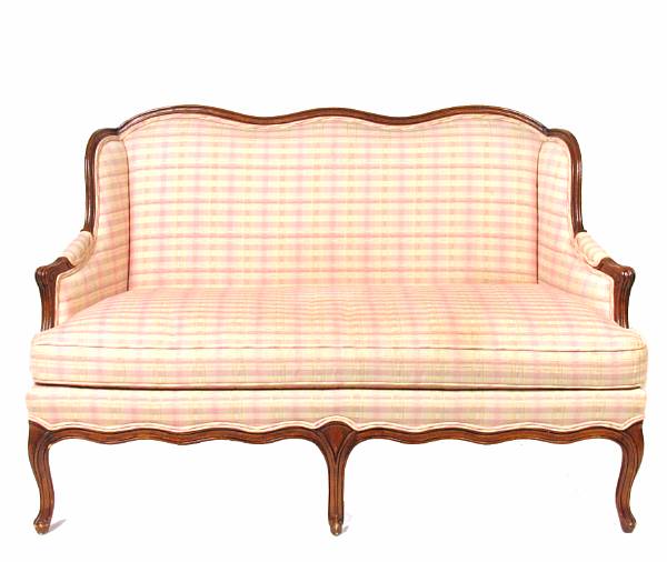 Appraisal: A Louis XV style settee height in width ft in