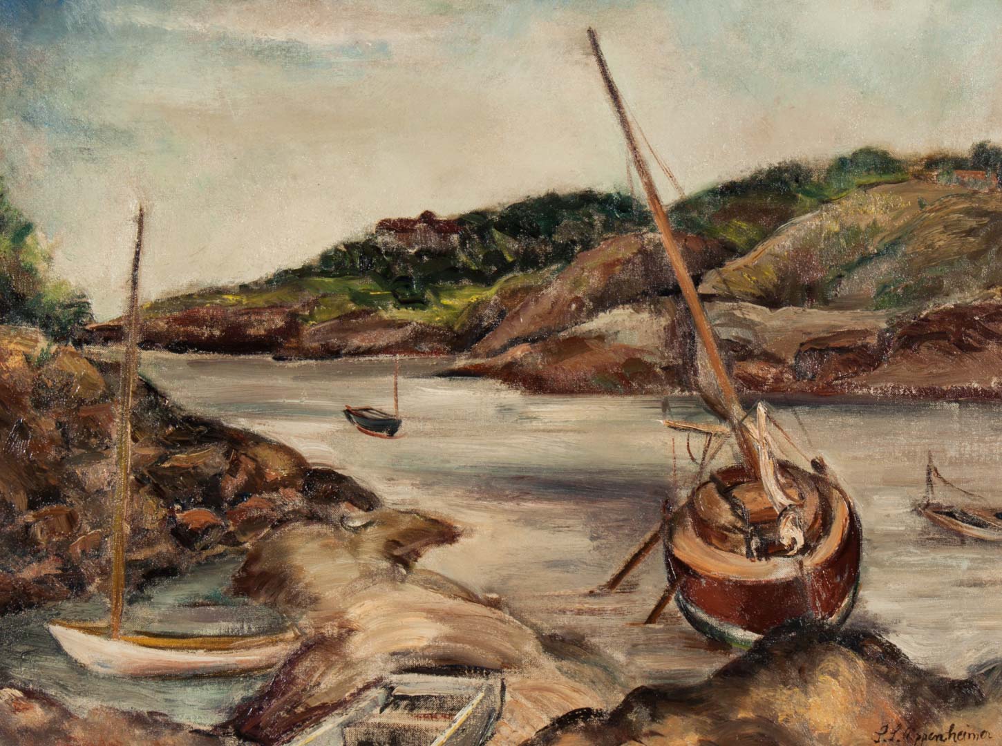 Appraisal: Selma L Oppenheimer Inlet Cove oil on canvas American -