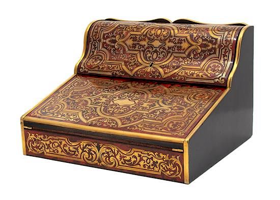 Appraisal: A Napoleon III Boulle Marquetry Brass Tortoiseshell Lap Desk Height