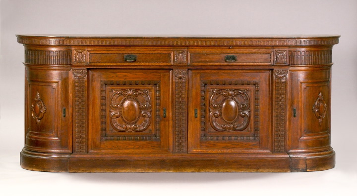 Appraisal: Monumental Continental Renaissance-Style Carved Oak Sideboard late th century the