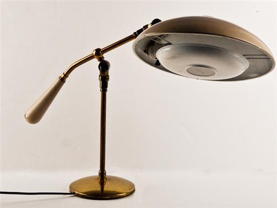 Appraisal: Gerald Thurston for Lightolier s Unsigned Brass Desk Lamp L