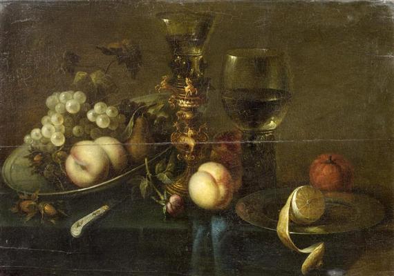 Appraisal: Circle of SIMONS MICHIEL circa Utrecht Still life with fruits