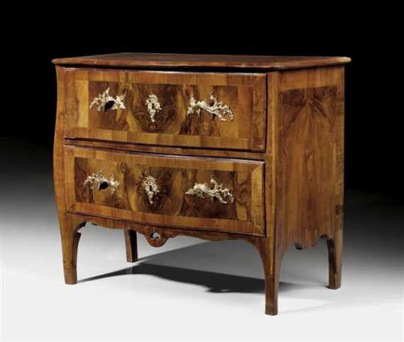 Appraisal: CHEST OF DRAWERS Louis XV German th th century Walnut