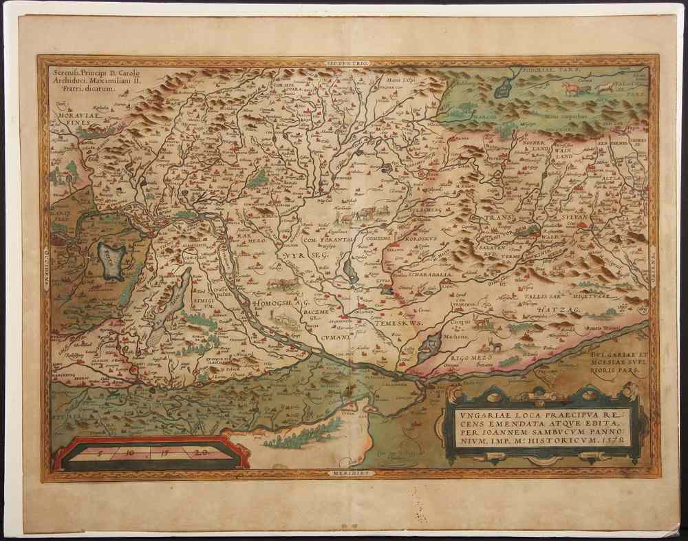 Appraisal: RARE EARLY MAP - Ortelius Abraham 'Ungariae Loca Praecipua Recens