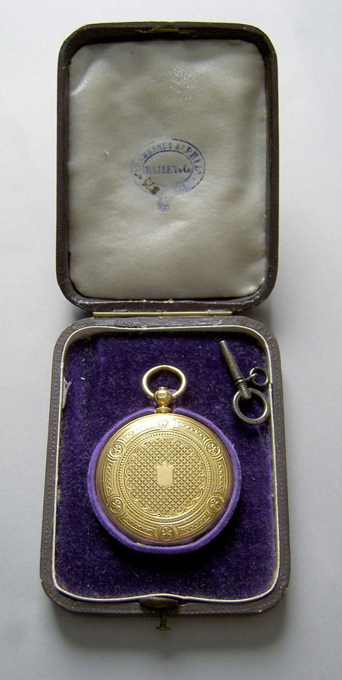 Appraisal: Lang Padour key wind pocket watch with hunter case