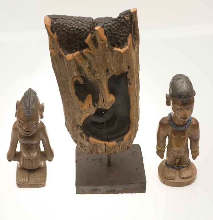 Appraisal: TRIBAL PAIR OF YORUBA IBEJI TWIN FIGURES Taller cm -