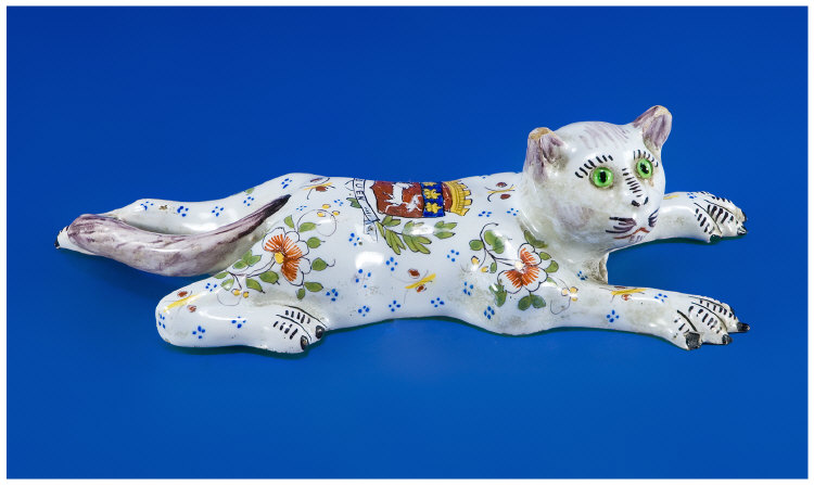 Appraisal: Rouen Faience Cat Wall Pocket