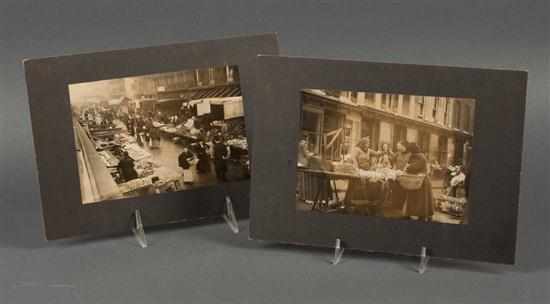 Appraisal: Photography Two vintage images ''Activity in the Bel Air Market