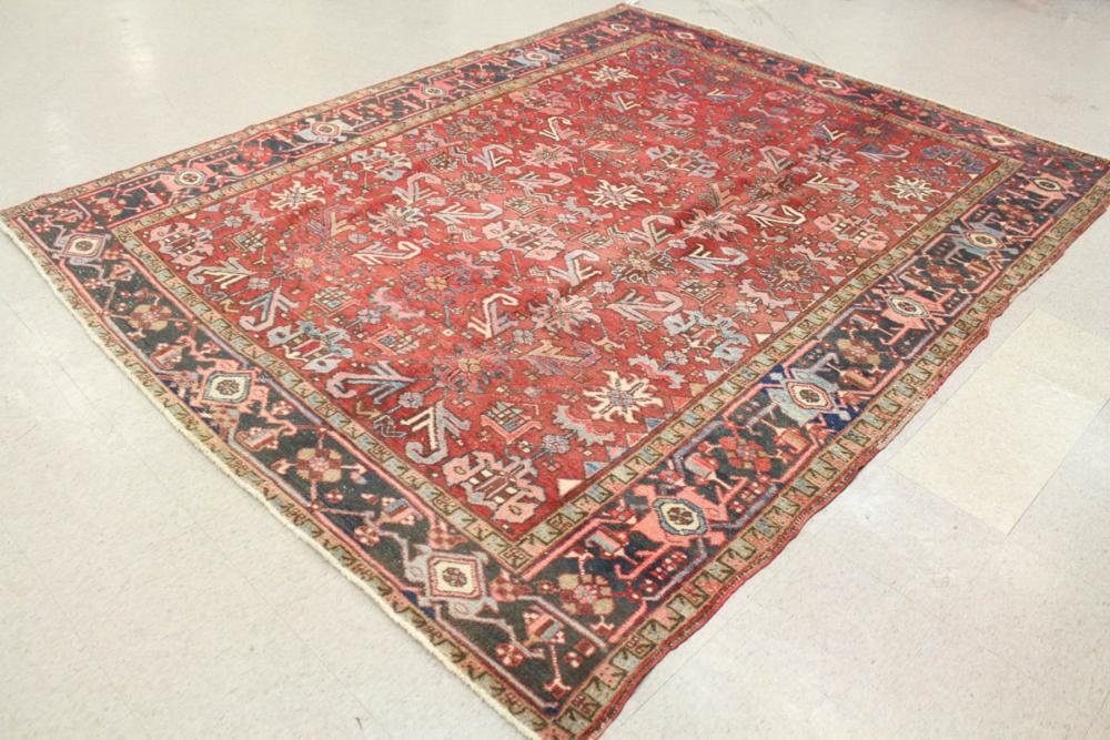 Appraisal: SEMI-ANTIQUE PERSIAN HERIZ CARPET East Azerbaijan Province northwestern Iran overall