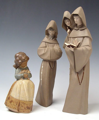 Appraisal: PIECE LLADRO MONKS TENDERNESS To include monks with matte finish