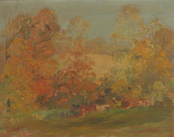 Appraisal: Elmer McCarter American th century Indiana autumn country landscape oil