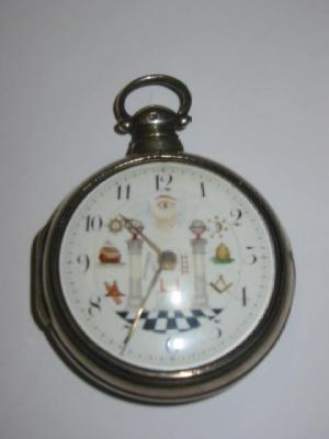 Appraisal: A MASONIC SILVER PAIR CASED VERGE WATCH by C Sewell