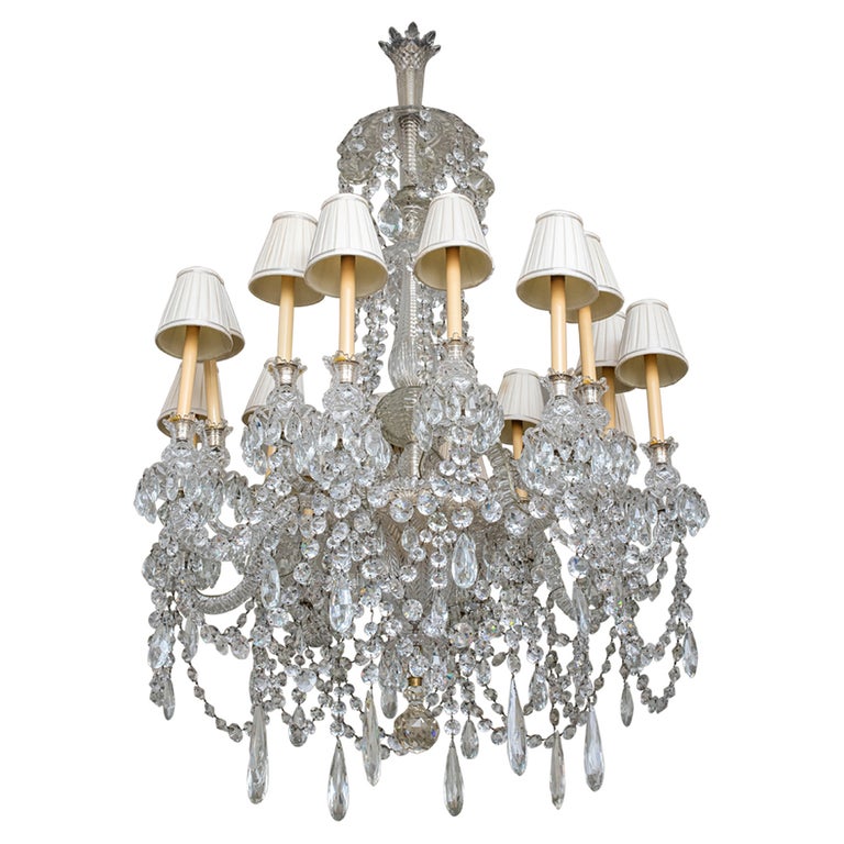 Appraisal: BACCARAT FRENCH LARGE ARM CRYSTAL CHANDELIER Baccarat French monumental crystal