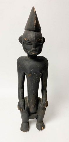 Appraisal: Senufo Seated Male Figure Cote d'Ivoire Senufo Seated Male Figure