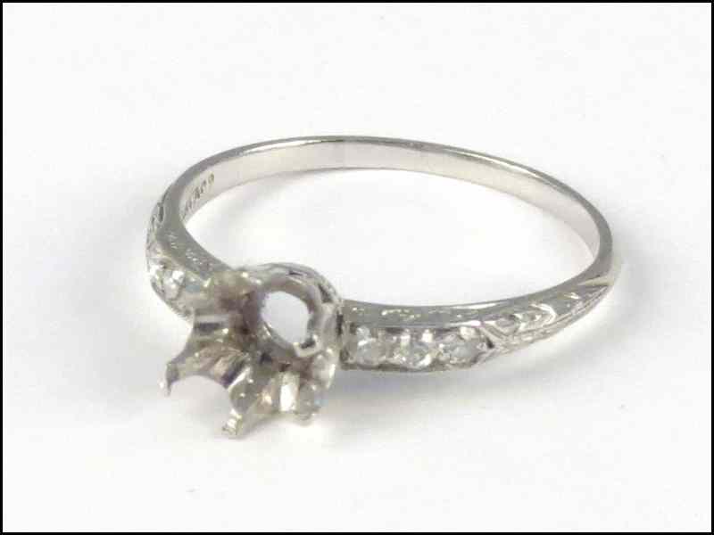 Appraisal: TIFFANY COMPANY PLATINUM AND DIAMOND RING Comprised of six Old