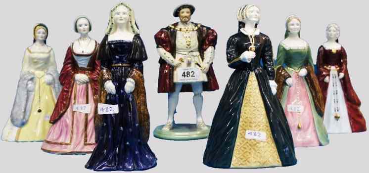 Appraisal: Coalport Set of Figures Henry VIII and his Wives comprising