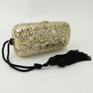 Appraisal: Vintage Judith Leiber Miniature Gold and Crystal Evening Bag With