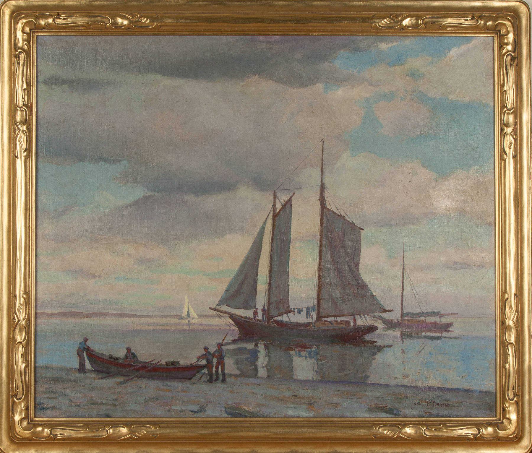 Appraisal: John Prentiss Benson American - Calm Harbor Signed lower right