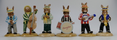 Appraisal: A collection of Royal Doulton Bunnykins figures from the Jazz