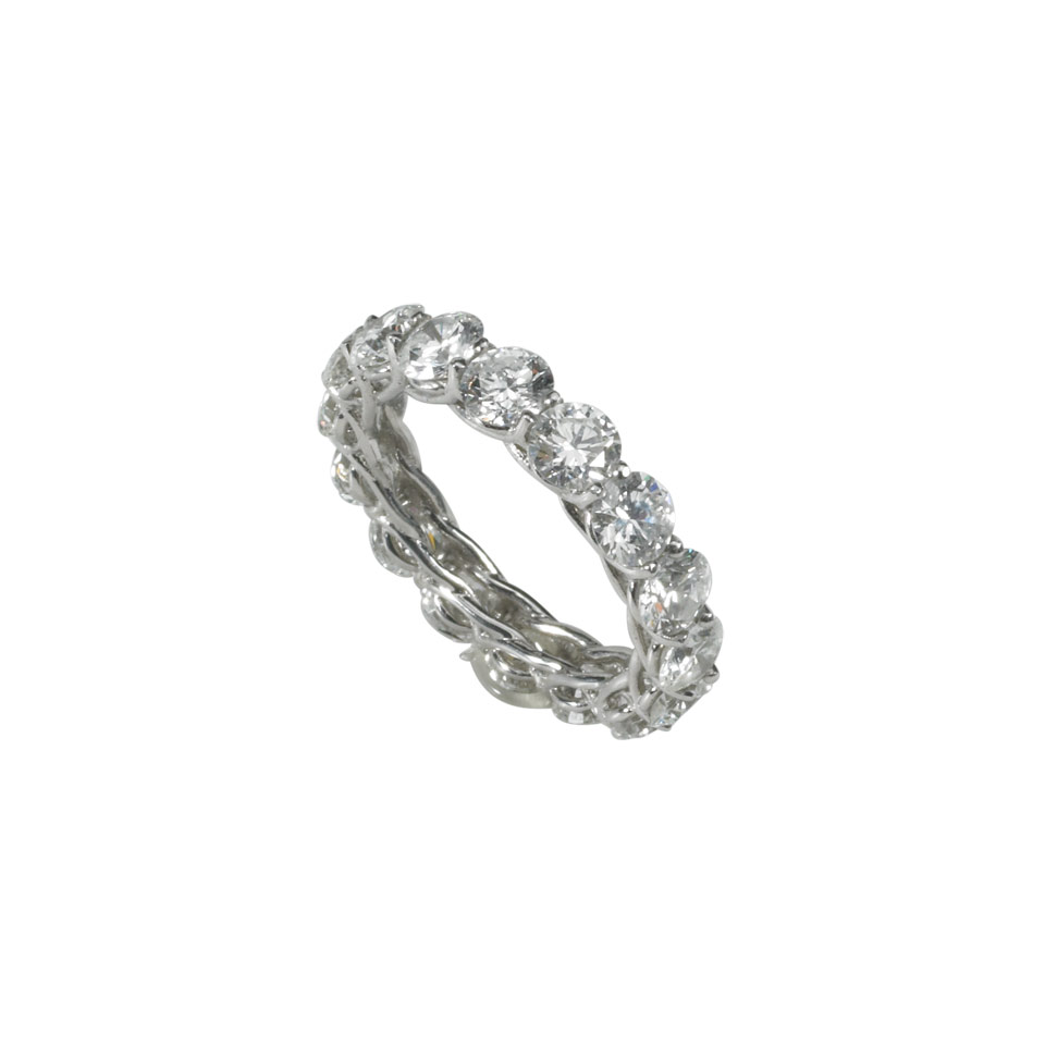 Appraisal: Platinum Eternity Band set with brilliant cut diamonds approx ct