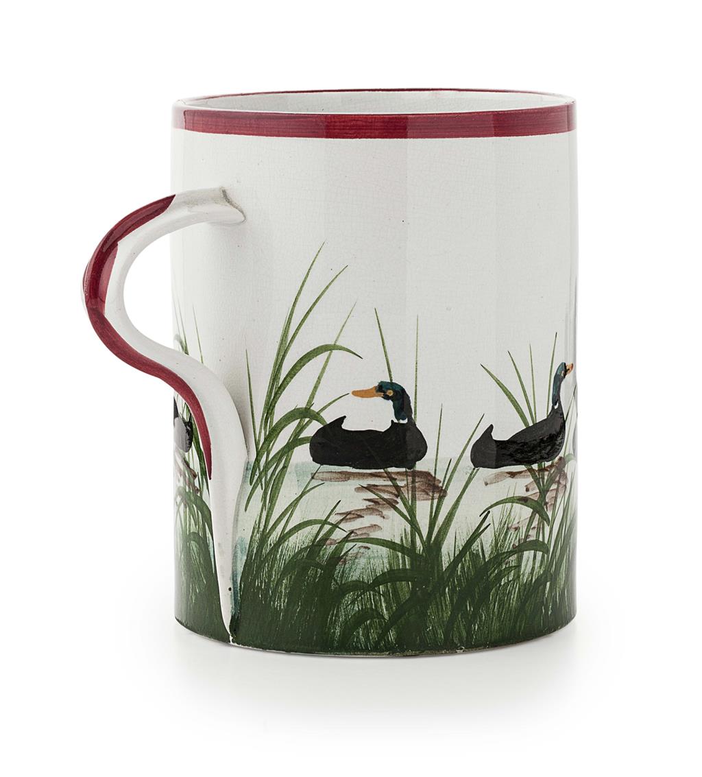 Appraisal: WEMYSS WARE A LARGE 'MALLARDS' MUG CIRCA impressed mark WEMYSS