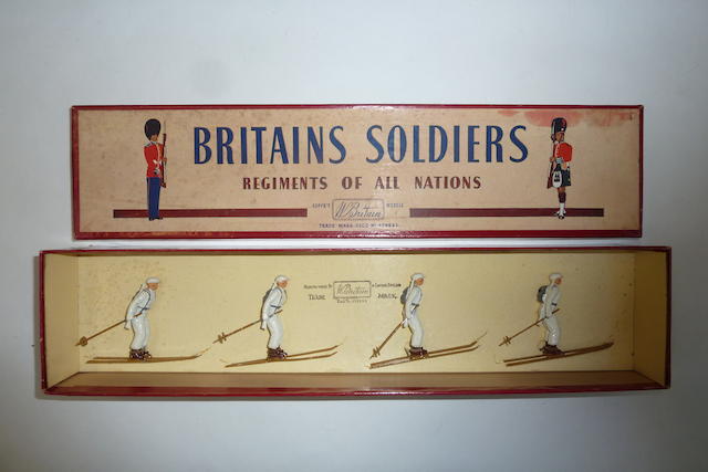 Appraisal: Britains set Ski-troops in original ROAN box M very slight