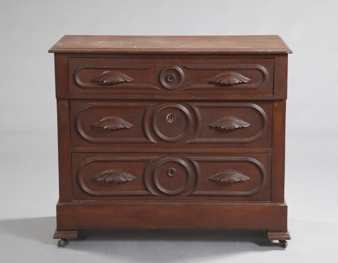 Appraisal: American Rococo Revival Walnut Dresser third quarter th century the