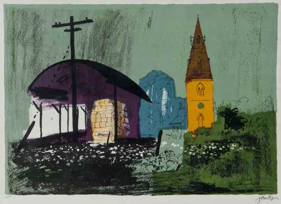 Appraisal: John Piper - Seaton L lithograph printed in colours signed