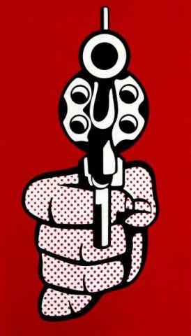 Appraisal: LICTHENSTEIN Roy After Silkscreen ''Pistol''An image from the Multiples Inc