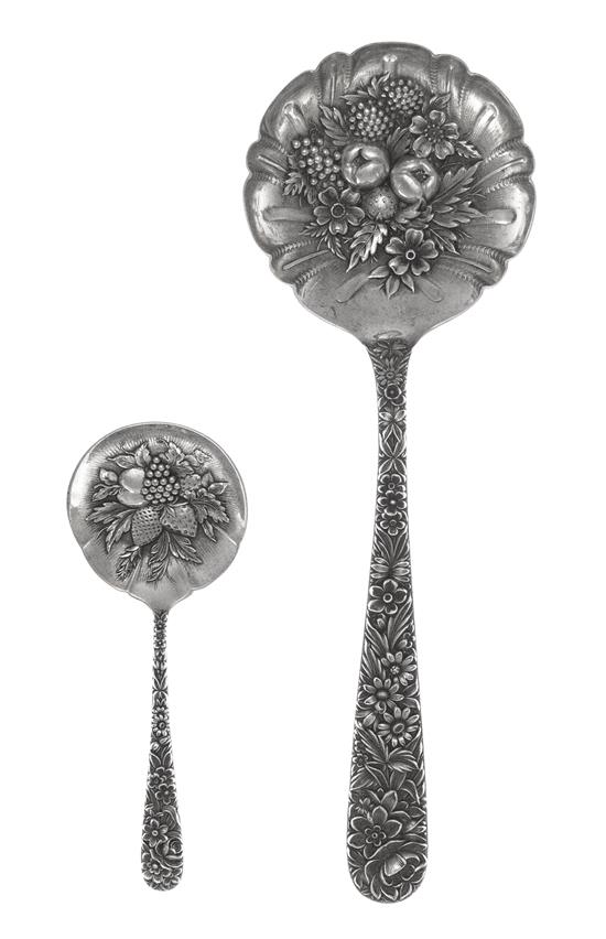 Appraisal: Sale Lot Two American Silver Serving Spoons S Kirk Son