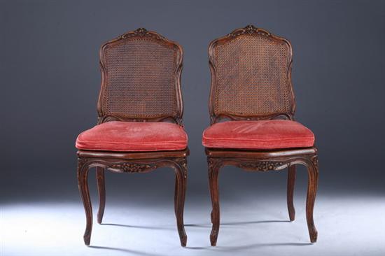 Appraisal: SET EIGHT LOUIS XV PROVINCIAL CARVED OAK SIDE CHAIRS th