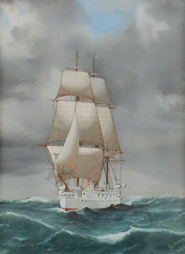 Appraisal: DE SIMONE Tommaso Italian - Clipper Ship at Sea Gouache