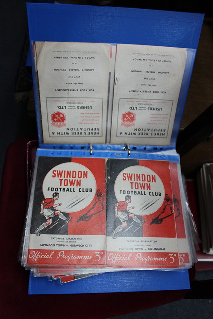 Appraisal: A QUANTITY OF SWINDON TOWN FOOTBALL PROGRAMMES dating from the