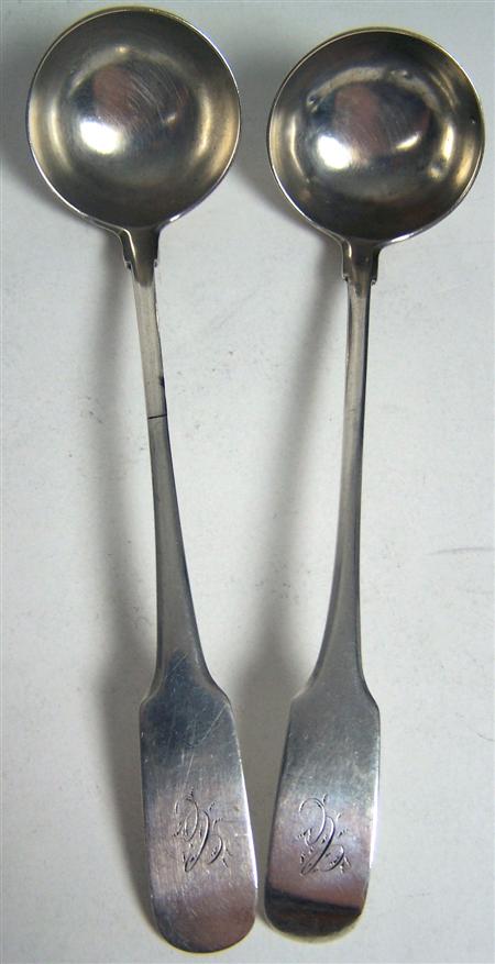 Appraisal: Greenock - a pair of Scottish provincial toddy ladles J