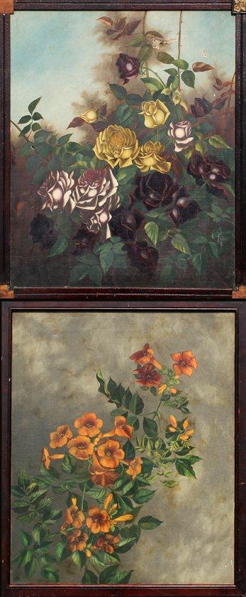 Appraisal: LATE NINETEENTH - EARLY TWENTIETH CENTURY TWO SIDED OIL DEPICTING