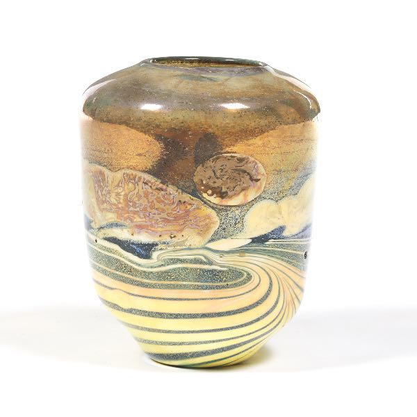 Appraisal: JACK INK AMERICAN OHIO B x Blown glass vase in