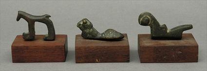 Appraisal: Three Persian Bronze Animal Figures