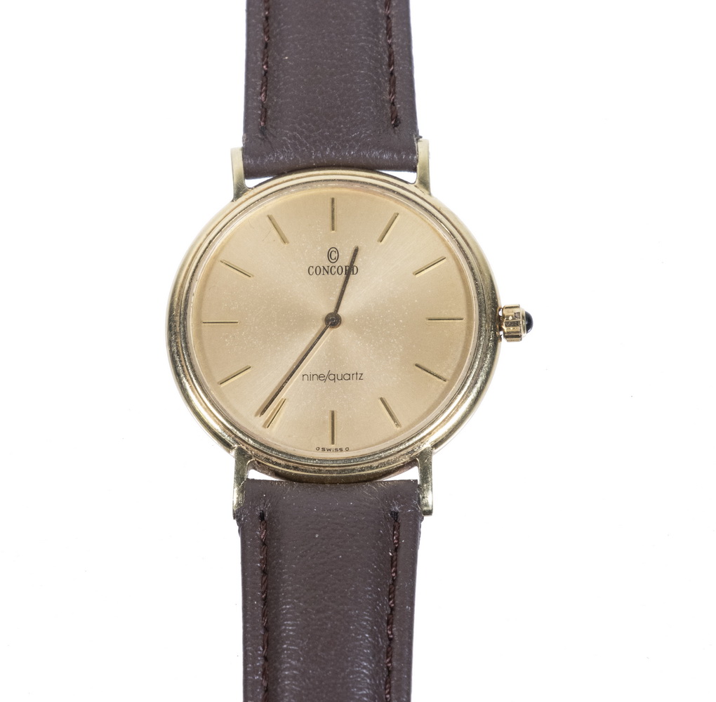 Appraisal: CONCORD K YELLOW GOLD ULTRA THIN WRIST WATCH quartz movement