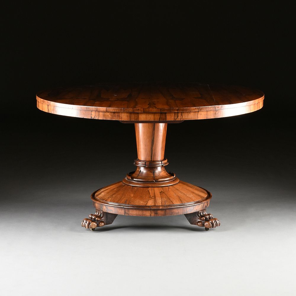 Appraisal: A REGENCY ROSEWOOD BREAKFAST TABLE EARLY TH CENTURY A REGENCY