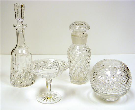 Appraisal: Waterford cut crystal four pieces decanter with stopper '' h