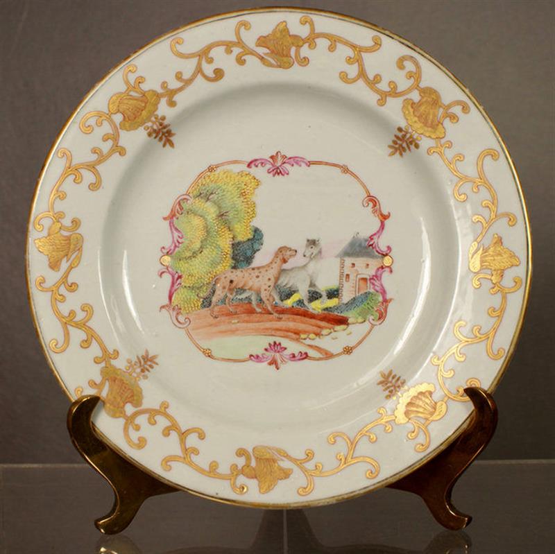 Appraisal: Chinese Export porcelain 'Aesop's Fable' plate c depicting the story