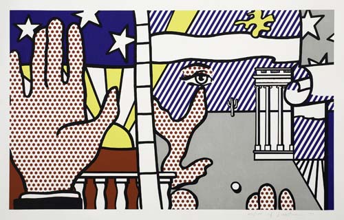 Appraisal: ROY LICHTENSTEIN Inaugural Print Color screenprint on Arches x mm