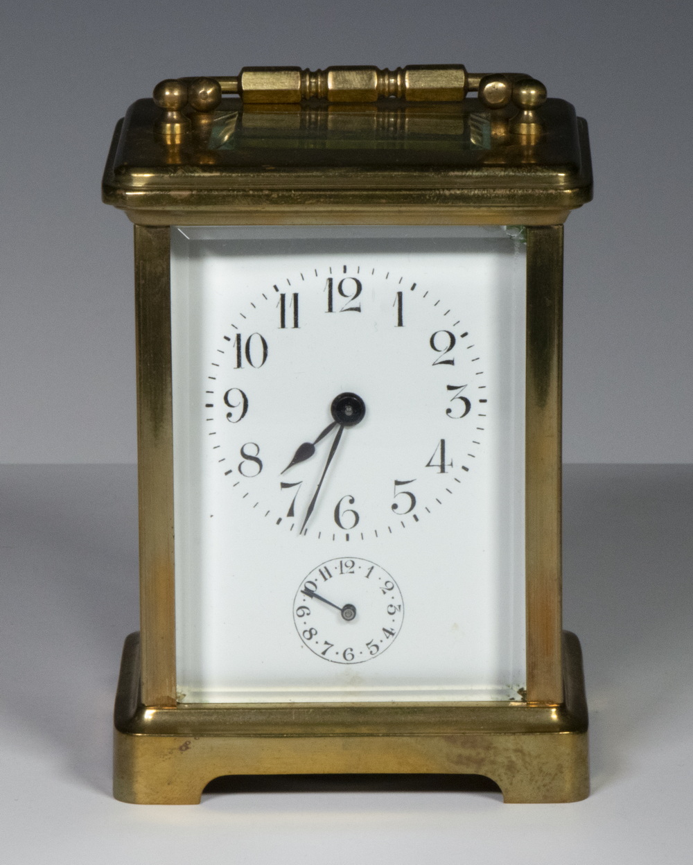 Appraisal: H H CARRIAGE CLOCK WITH LEATHER CASE th c French