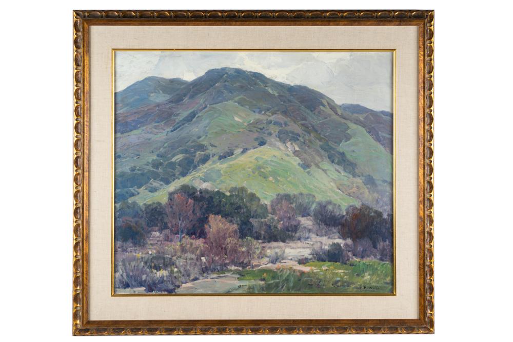 Appraisal: HANSON PUTHUFF - CALIFORNIA HILLS LANDSCAPEoil on canvas signed lower