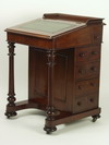 Appraisal: DESK - diminutive mahogany Davenport desk th C cove molded